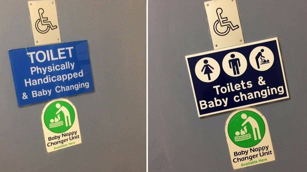 'Physically handicapped' toilet sign replaced after criticism