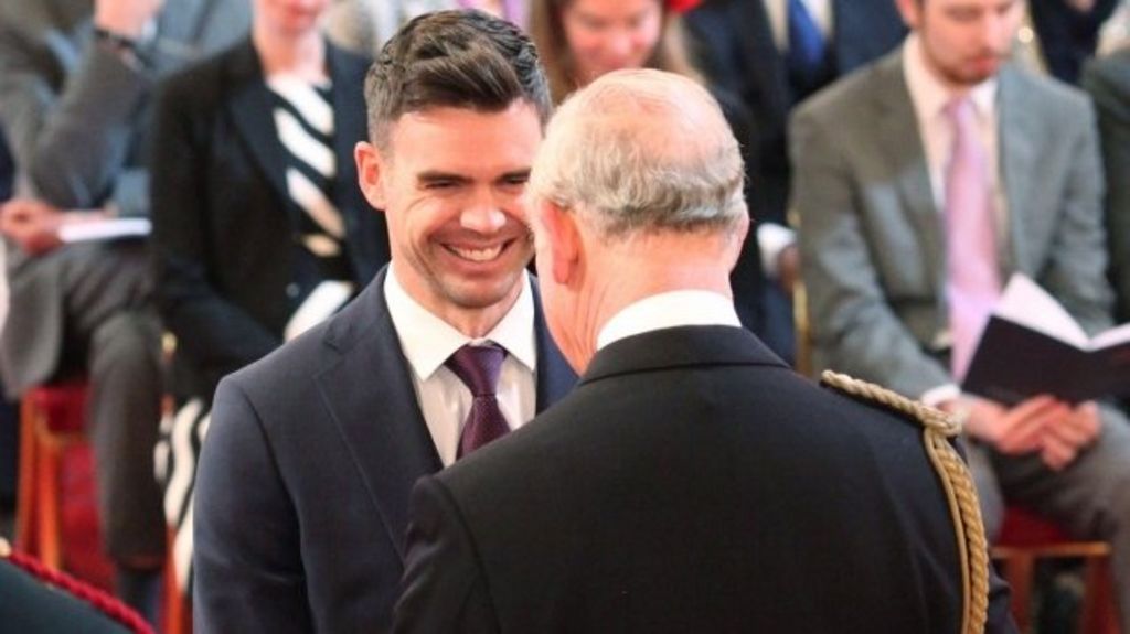 England star Anderson 'honoured' by OBE