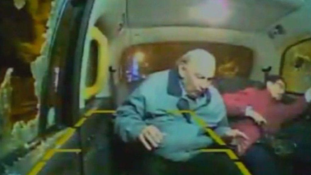 Taxi's CCTV shows thrown stone fracturing woman's skull