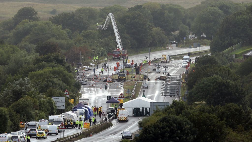 Shoreham A27 fully reopens after air crash BBC News