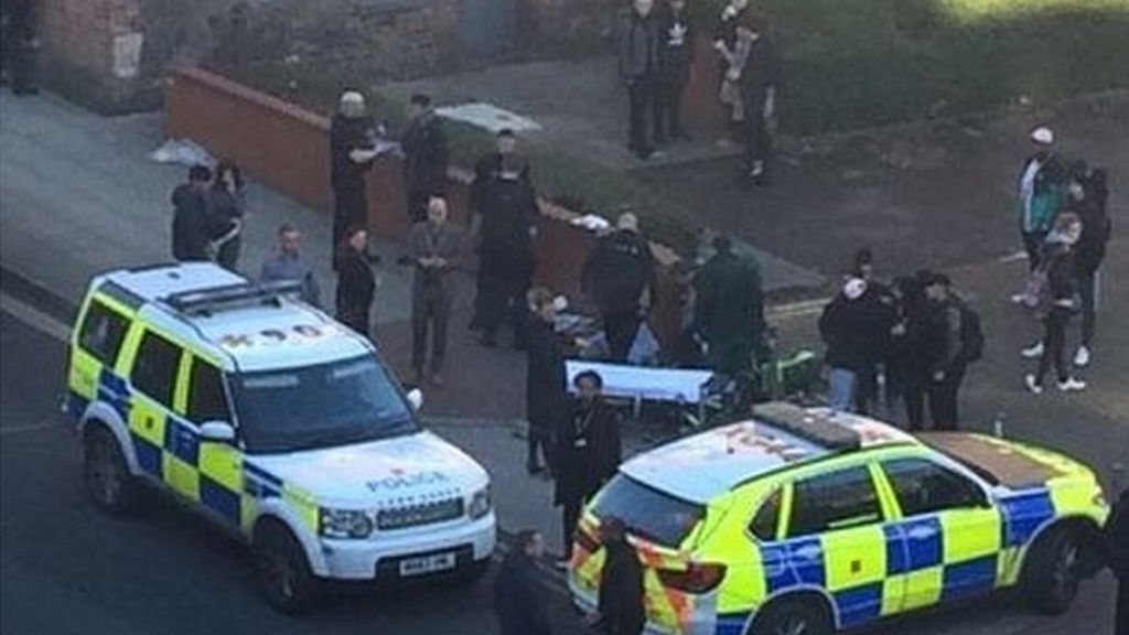 Two teenagers stabbed outside Manchester college