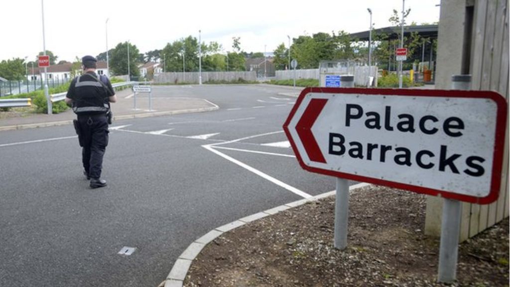 Palace Barracks: Van explosion a 'possible firebomb' - BBC News