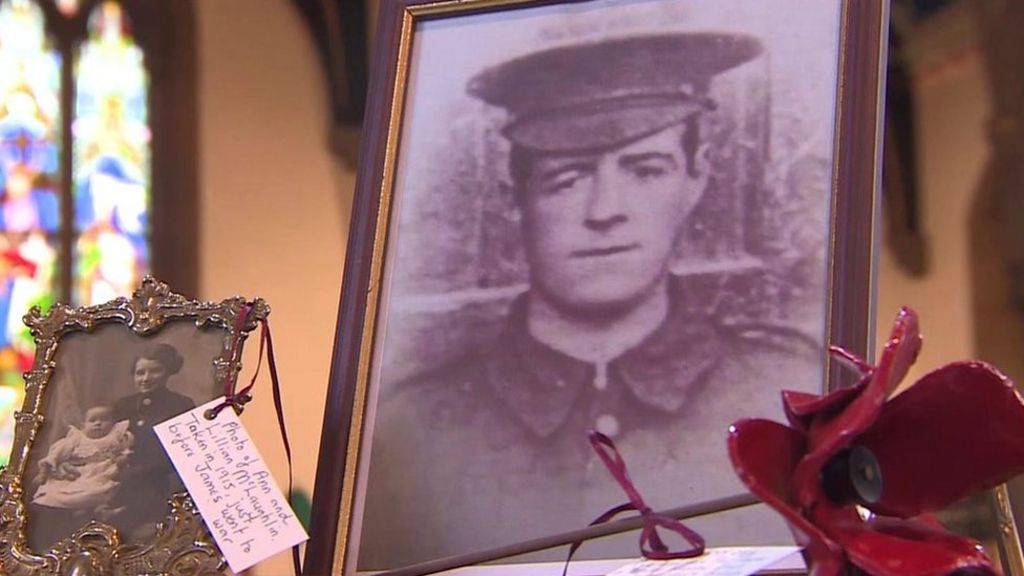 Service for fallen WW1 hero Pte James McLaughlin 100 years on
