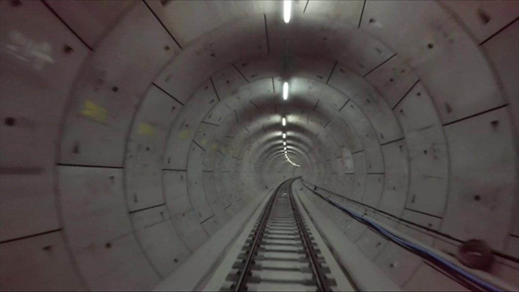 Crossrail tunnel: Drone captures progress