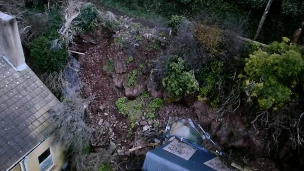 VIDEO: 'Nightmare' as cliff crashes into home