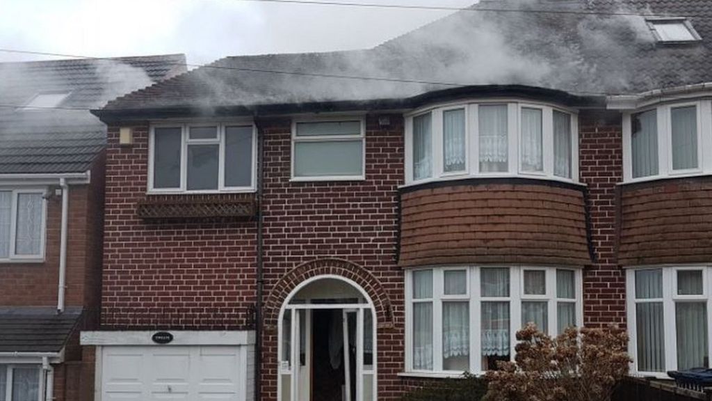 Birmingham cannabis factory smoking from roof