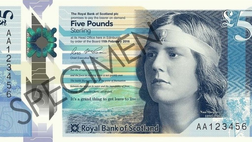 Novelist to feature on new £5 note