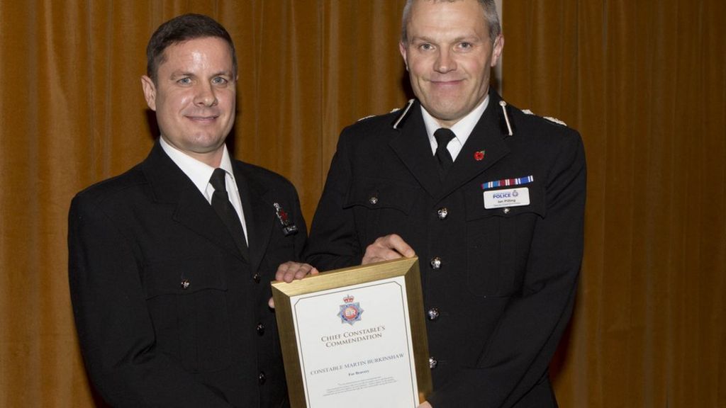 Wigan policeman given award for saving suicidal man