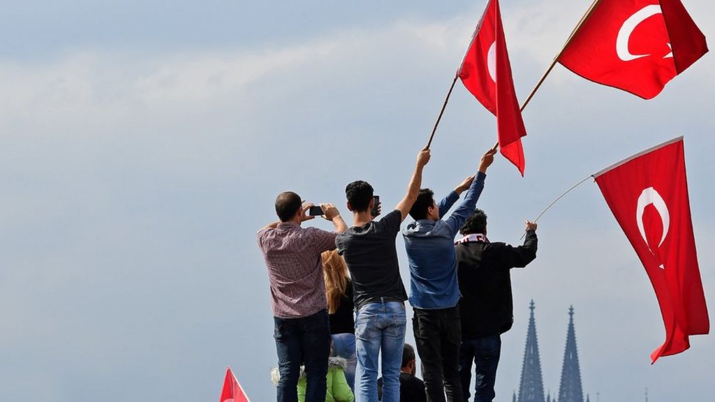 Thousands march in Germany in support of Turkey's President Erdogan