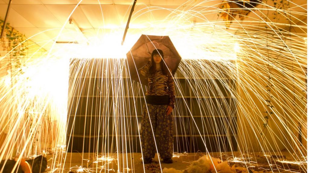 The photographer 'painting' with light