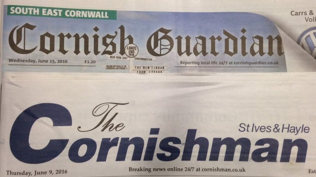 Weekly newspapers in Cornwall cut 12 jobs BBC News