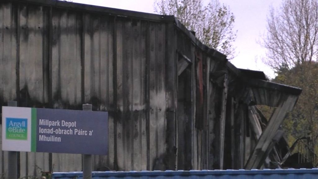 Major blaze at Argyll and Bute Council vehicle depot in Oban