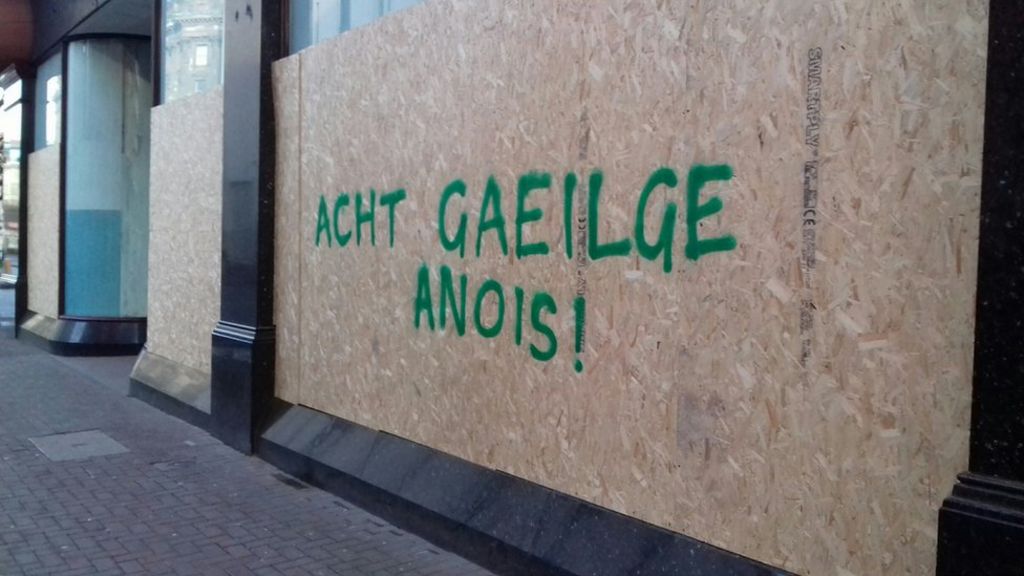 Northern Ireland Assembly divided by Irish language