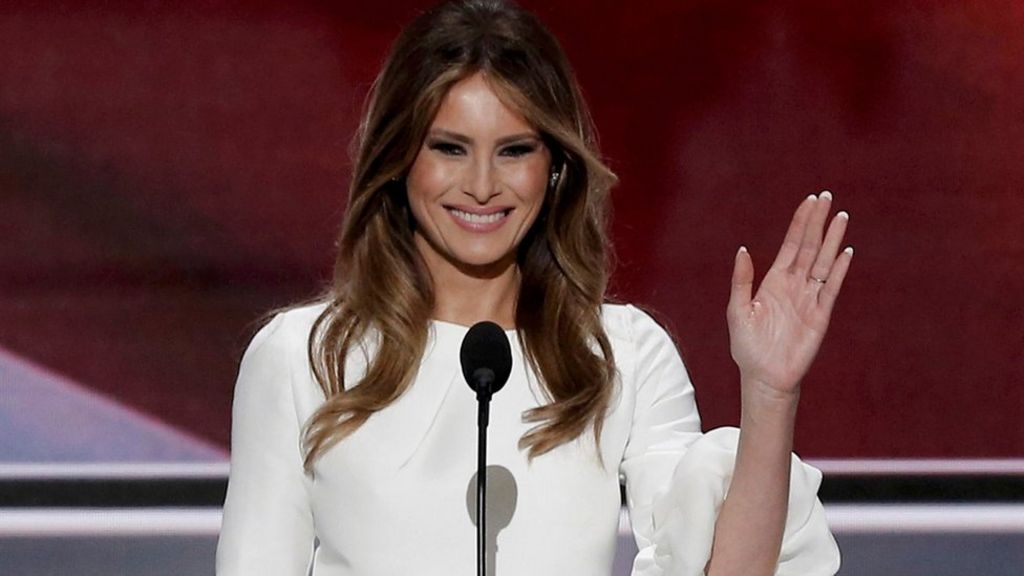 Row overshadows Melania Trump debut