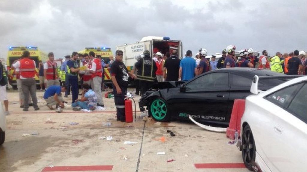 Many injured in Malta motor show crash