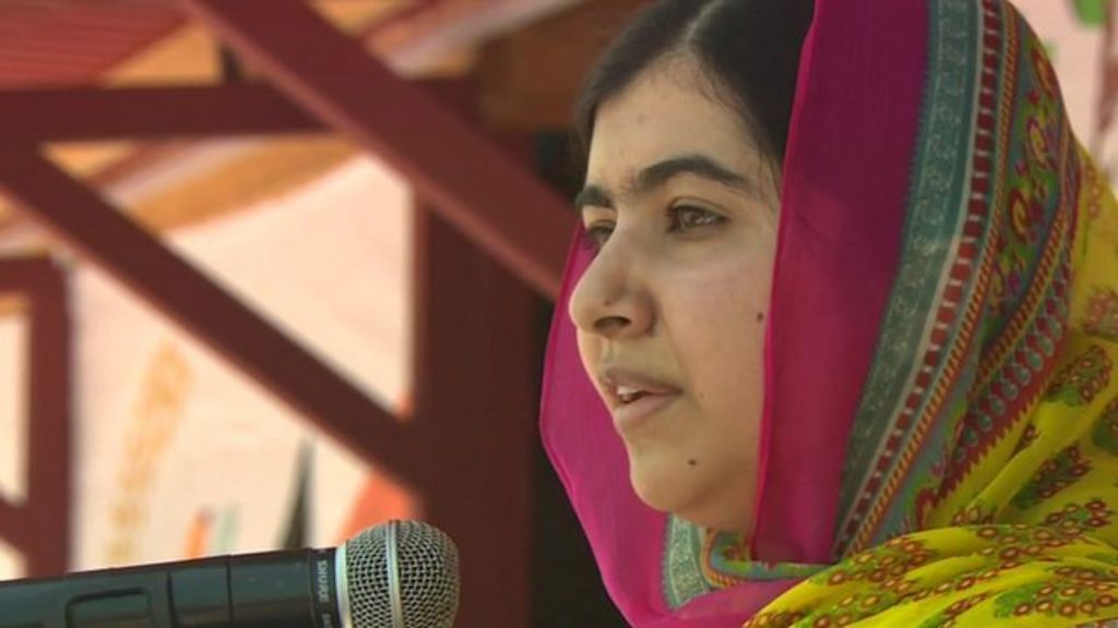 VIDEO: Malala at refugee school on 18th birthday