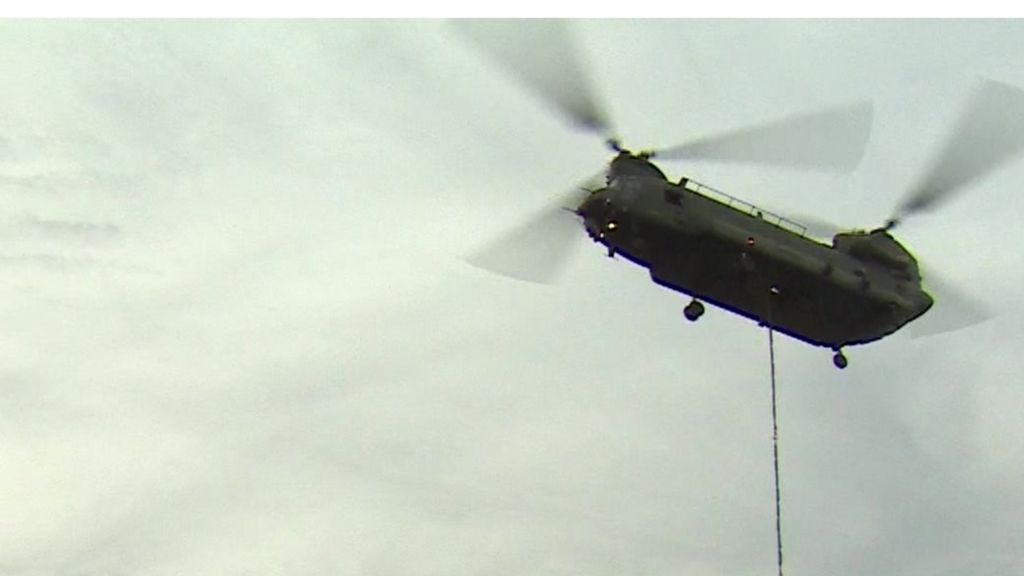 VIDEO: Footage of RAF helicopter relief