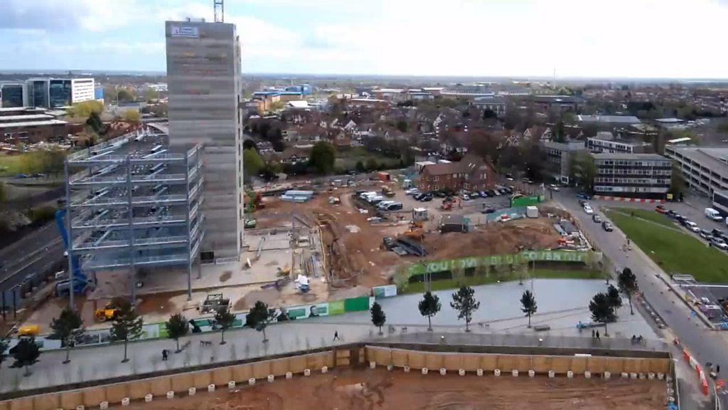 Friargate Coventry: Video shows three months' construction work in seconds - BBC News