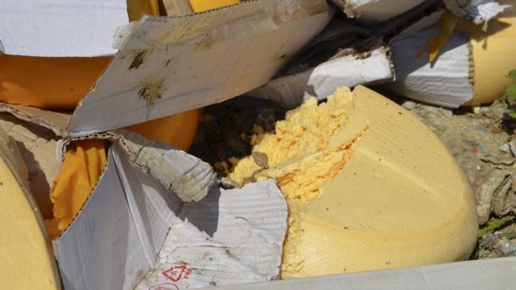 Russia bulldozes cheese mountain