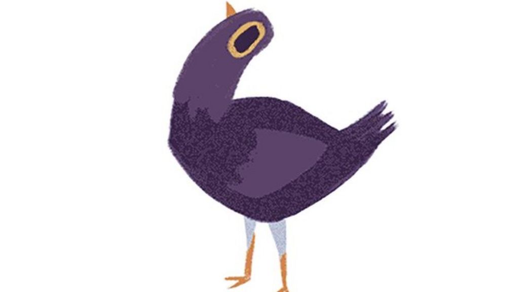 What does this purple bird mean?