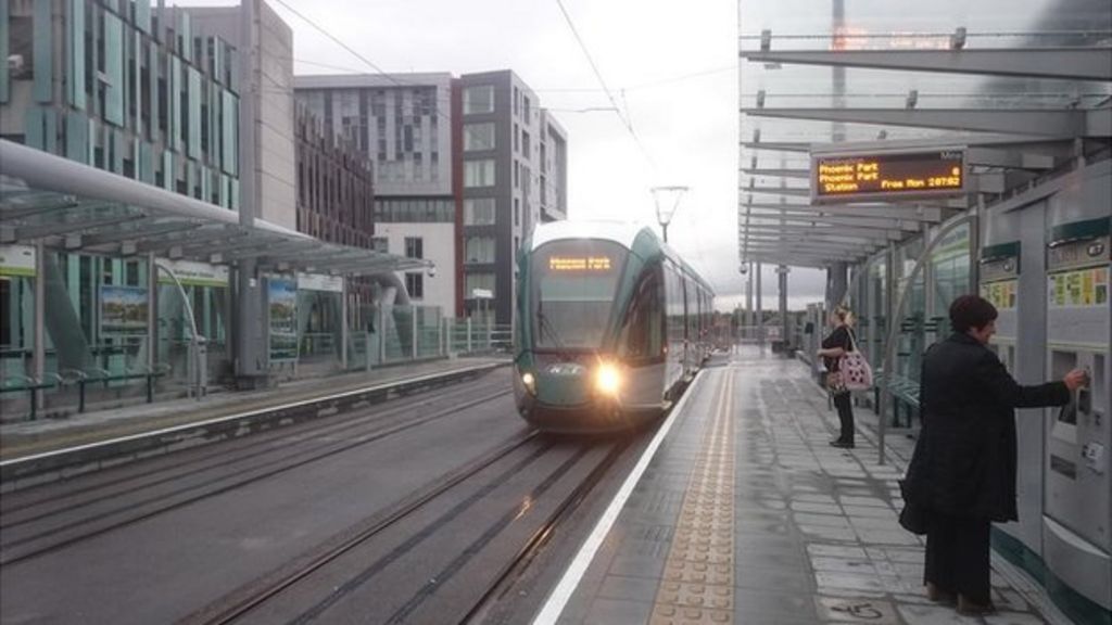 Nottingham tram extension: First station opens - BBC News - BBC News