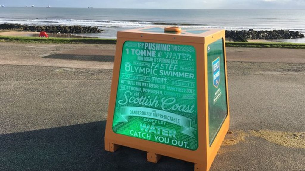 Aberdeen beach 'tonne of water' safety warning installed
