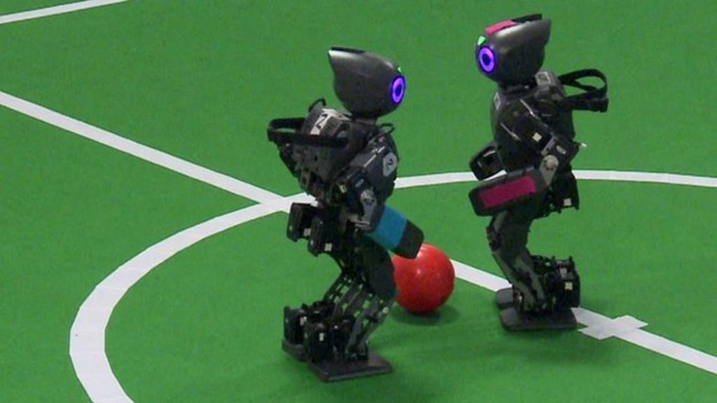 Training robots to play football