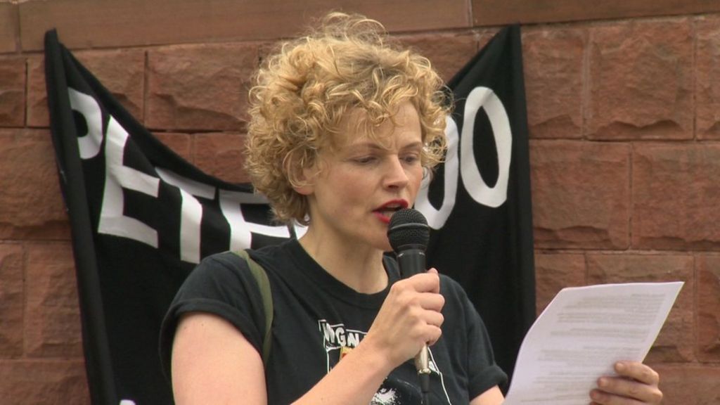 Actress Maxine Peake speaks at Peterloo event in Manchester