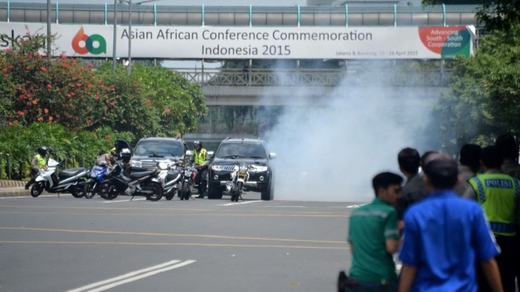 Jakarta Blasts Explosions And Gunfire In Indonesian Capital Bbc News