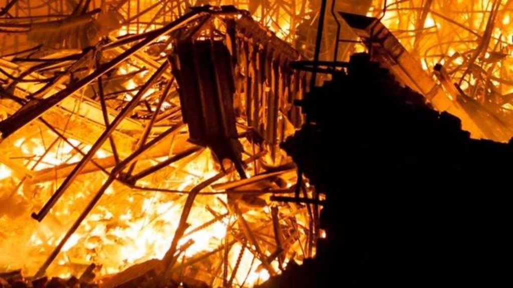 Three businesses, including a Christmas grotto maker, ruined by a severe fire.