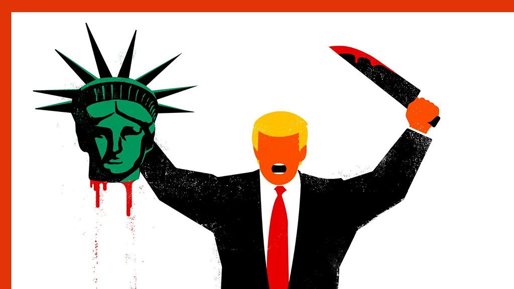 Does Trump beheading cartoon go too far?