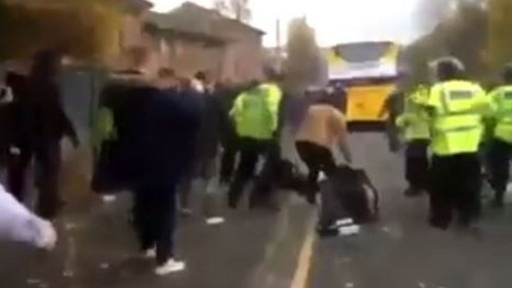 Birmingham City v Aston Villa: Fan 'pushed over by police'