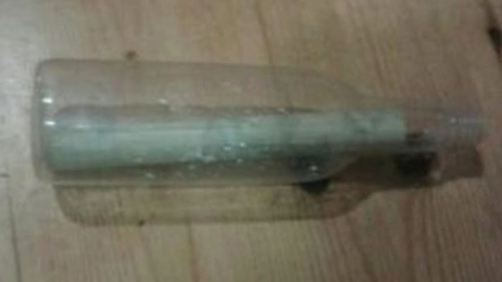 NI message in a bottle found in Med