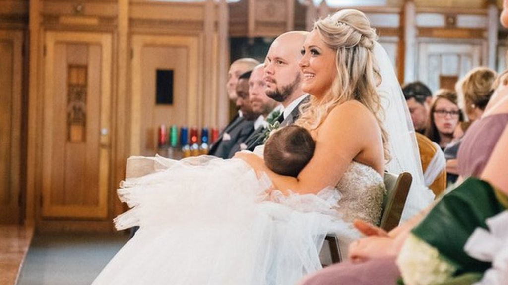 Breastfeeding Brides Respond To Canada Wedding Photo Bbc News