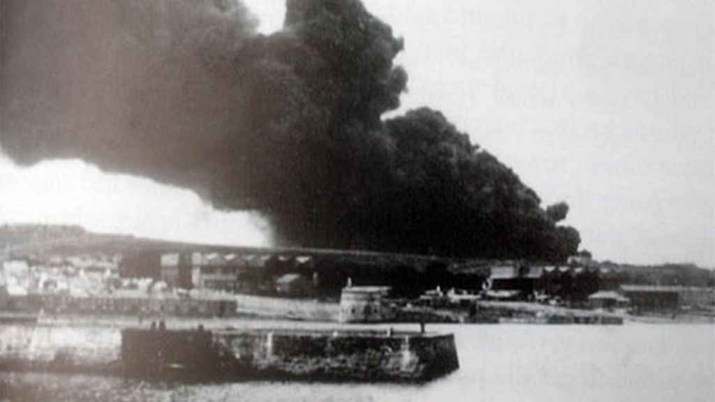 75th anniversary of WW2 Pembroke Dock oil bombing fire BBC News