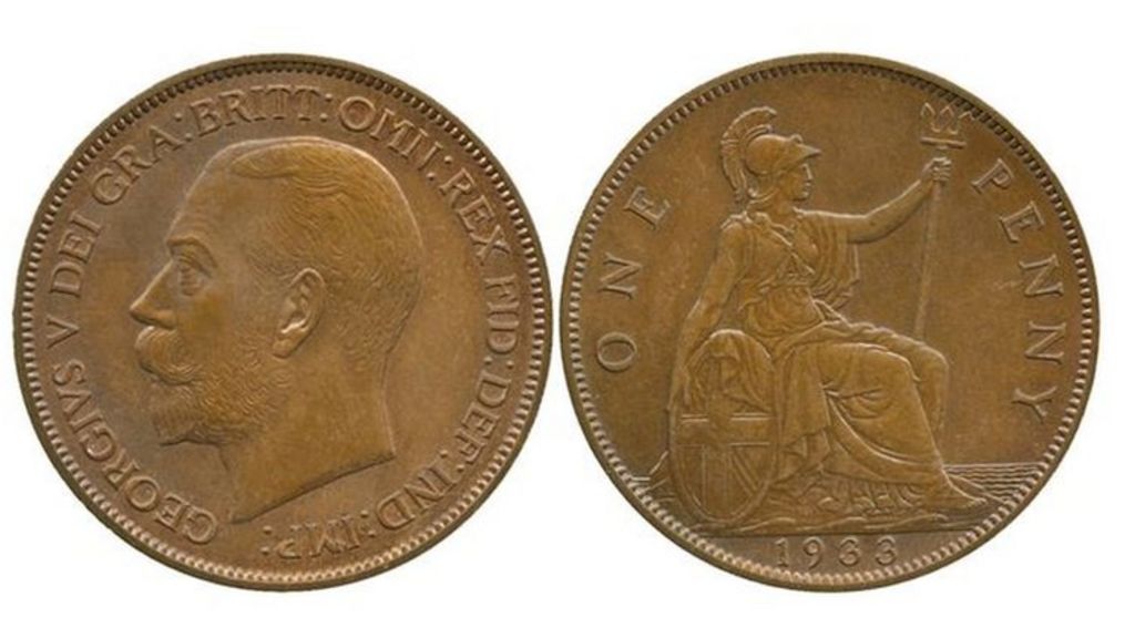 Rare 1933 Penny Sells For 72 000 BBC News