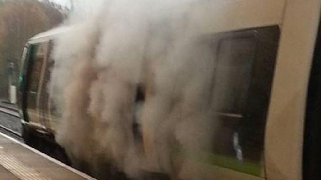Passengers evacuated from train fire