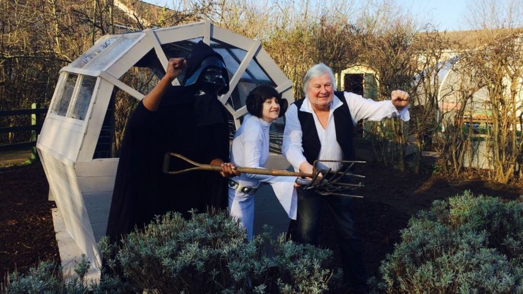 Star Wars Millennium Falcon shed attacked by raiders
