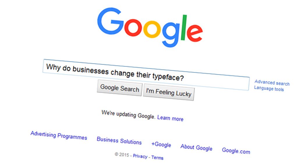 Why has Google changed its typeface?