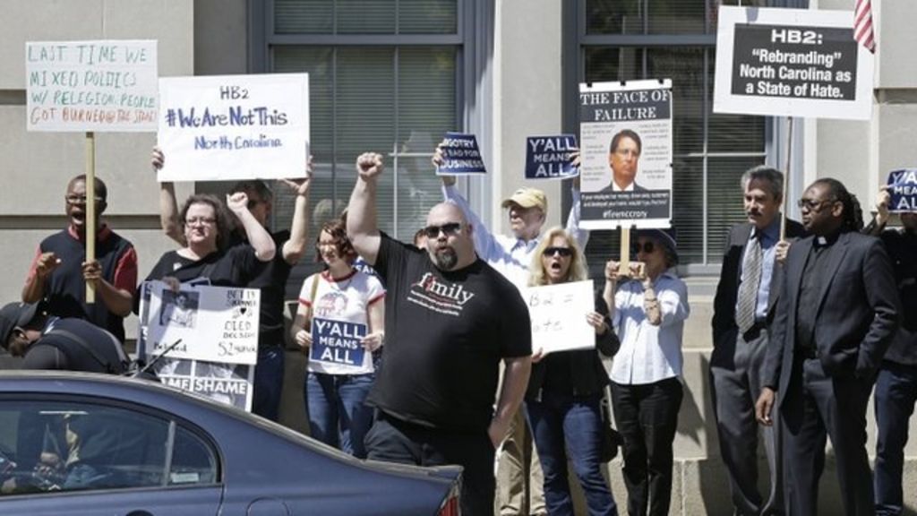 VIDEO: Protests in North Carolina over LGBT law