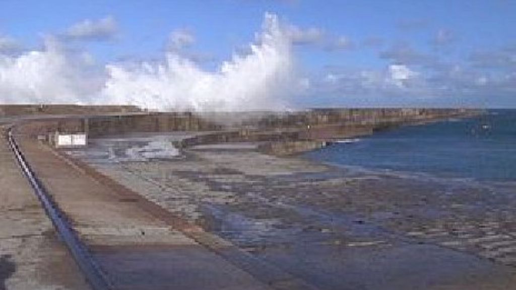 Alderney breakwater damaged by storms BBC News