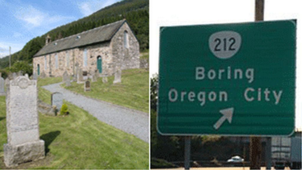 Boring in Oregon votes to pair with Dull in Perthshire BBC News