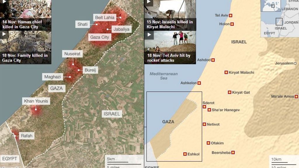 IsraelGaza violence in maps BBC News