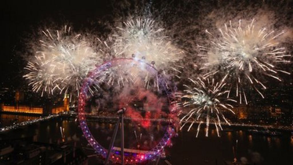 London enjoys new year firework display BBC News