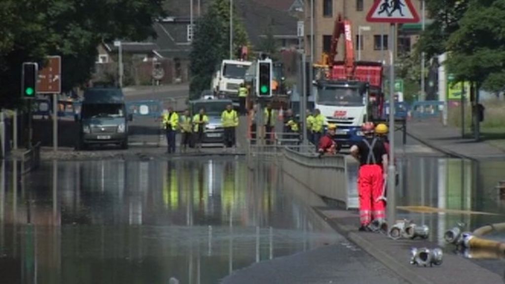 Glasgow burst main Water fully restored BBC News