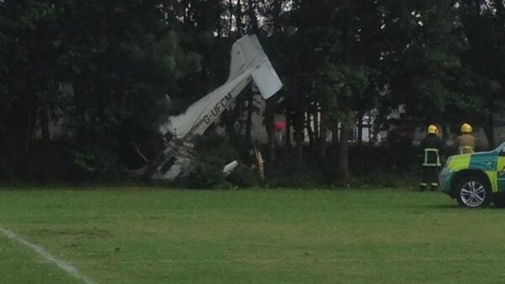 Aircraft crash lands in Newtownards playing field BBC News