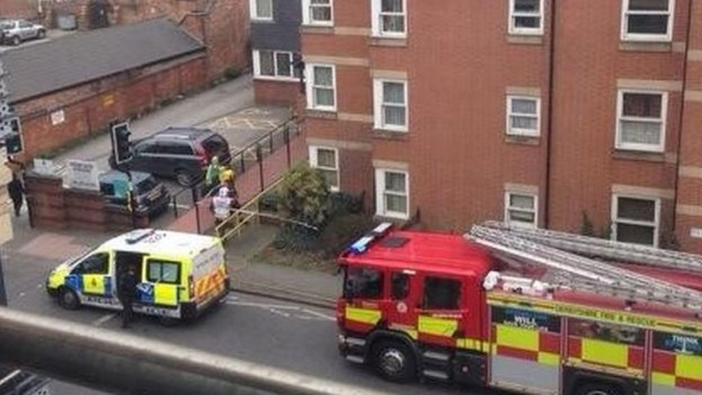 Explosion in Derby leads to road closure BBC News