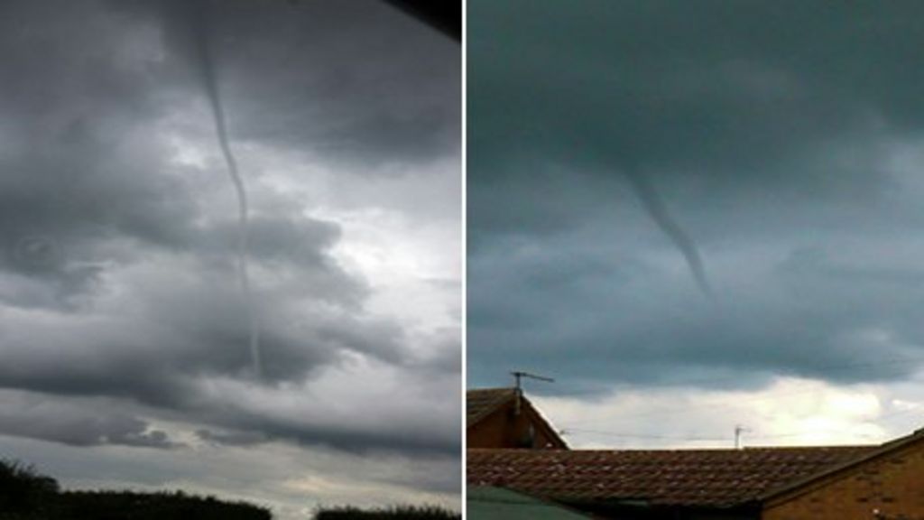Funnel cloud witnessed in East Midlands skies BBC News
