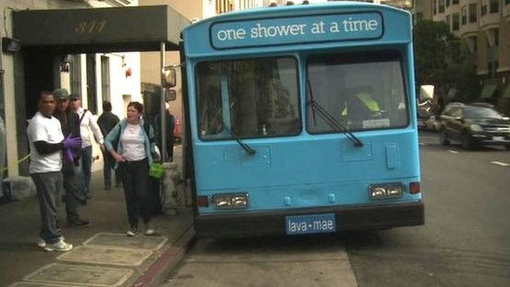 Mobile Showers For San Franciscos Homeless Bbc News 