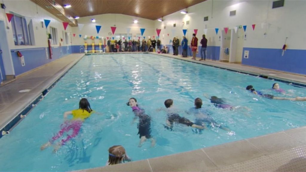 Wem swimming pool reopened by volunteers BBC News